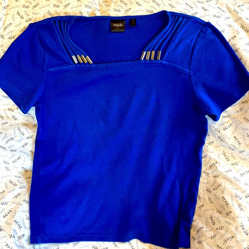 Rafaella- blue- cotton pull over